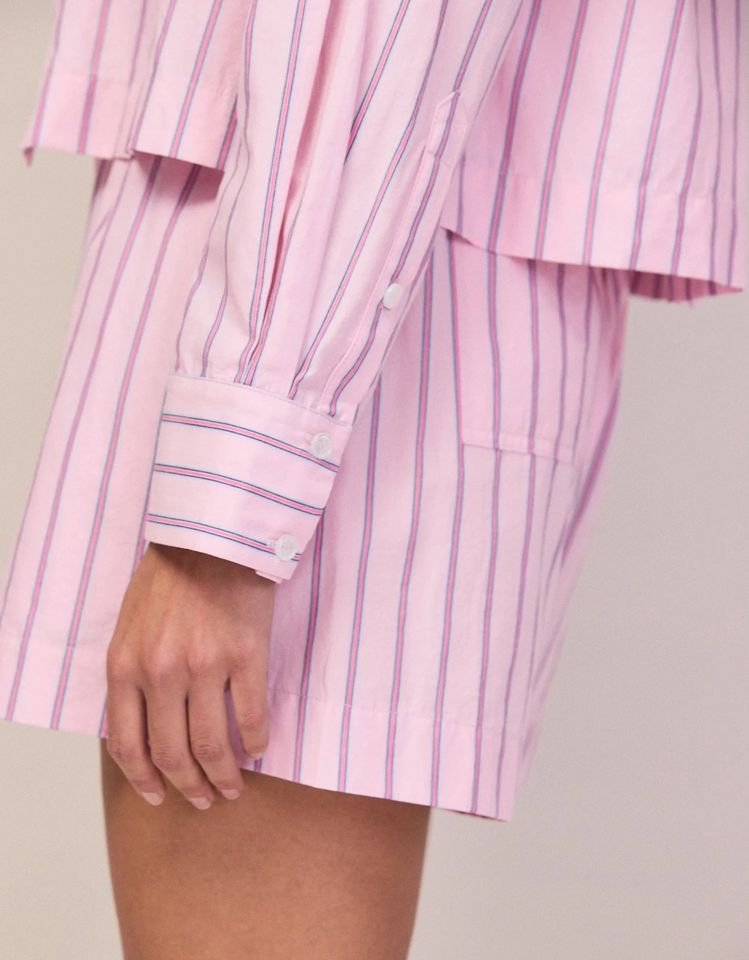 Pink Stripe Cotton Shirt