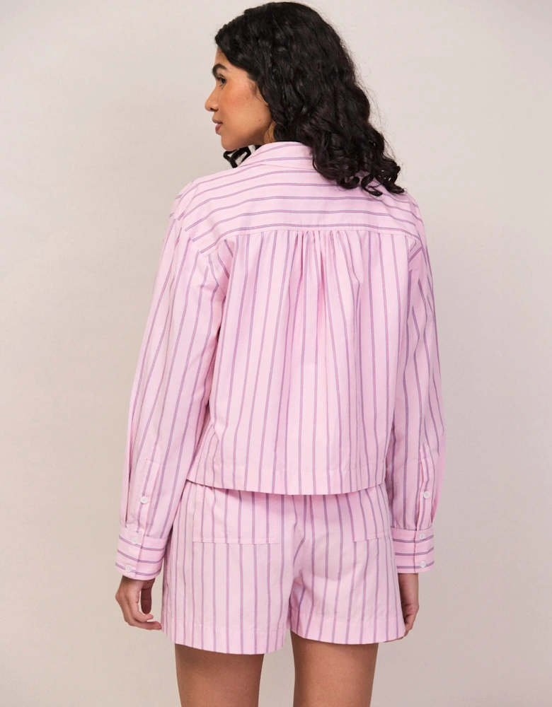 Pink Stripe Cotton Shirt