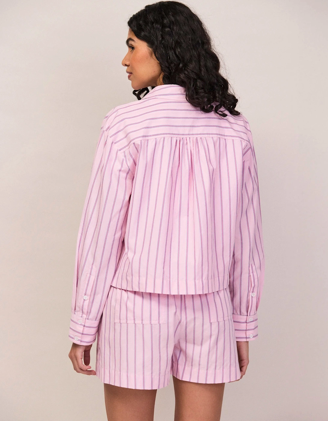 Pink Stripe Cotton Shirt