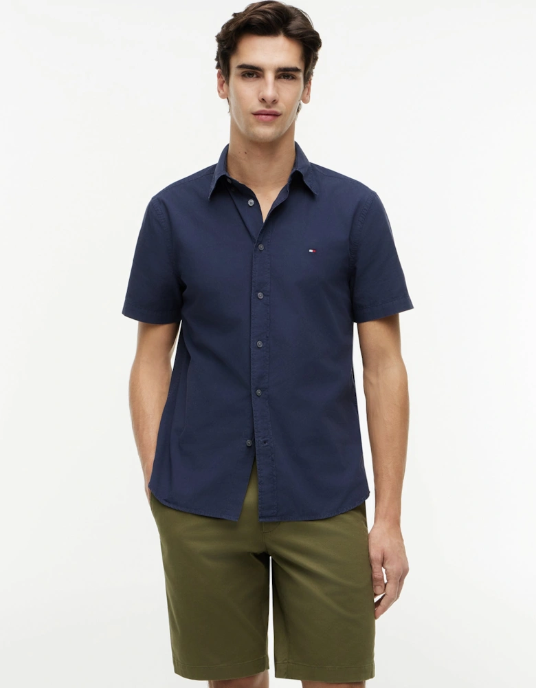Tommy Hilfiger GMD Poplin Mens Short Sleeve Shirt - Carbon Navy