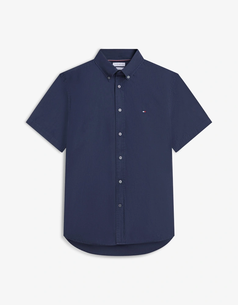 Tommy Hilfiger GMD Poplin Mens Short Sleeve Shirt - Carbon Navy