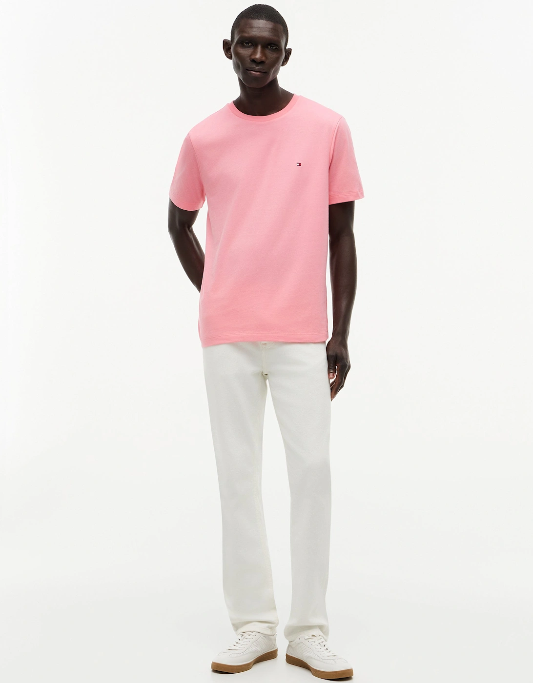 Tommy Hilfiger Essential Seasonal Regular Fit Solid Mens T-Shirt - Doll Pink