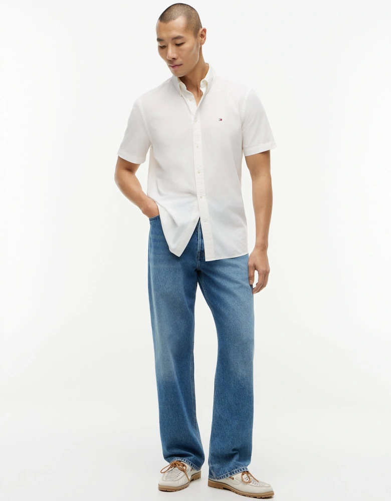 Tommy Hilfiger GMD Poplin Mens Short Sleeve Shirt - White