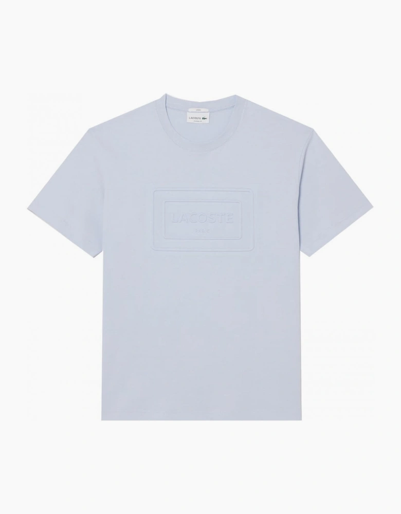 Lacoste Men's Sky Blue Embossed T-shirt