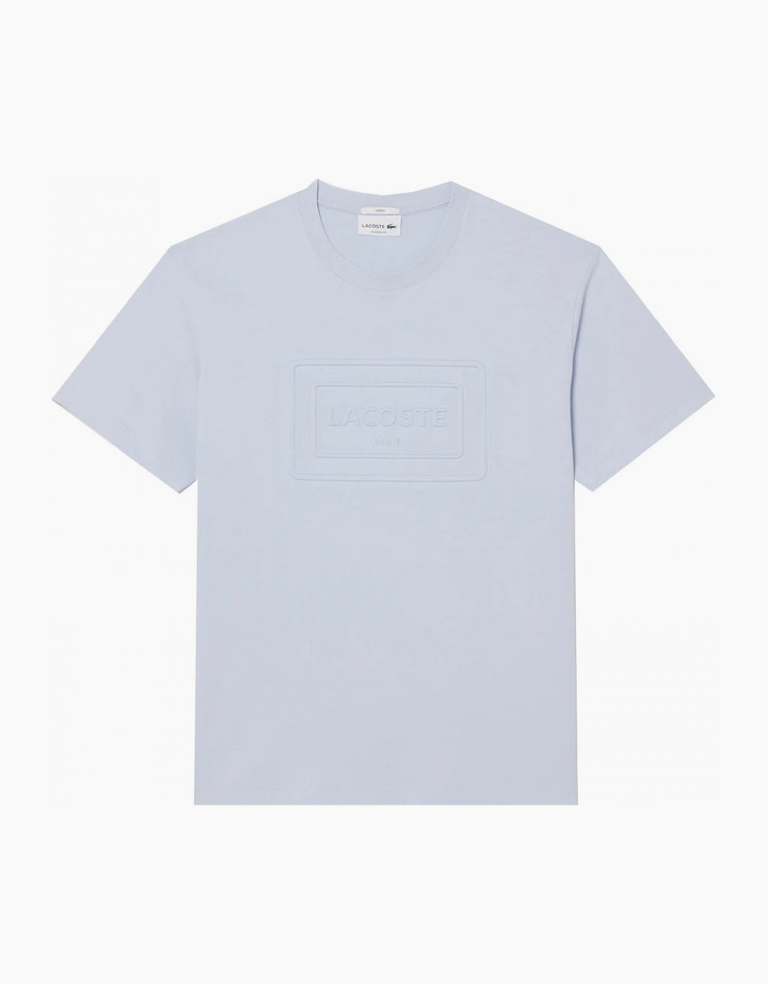 Lacoste Men's Sky Blue Embossed T-shirt, 5 of 4