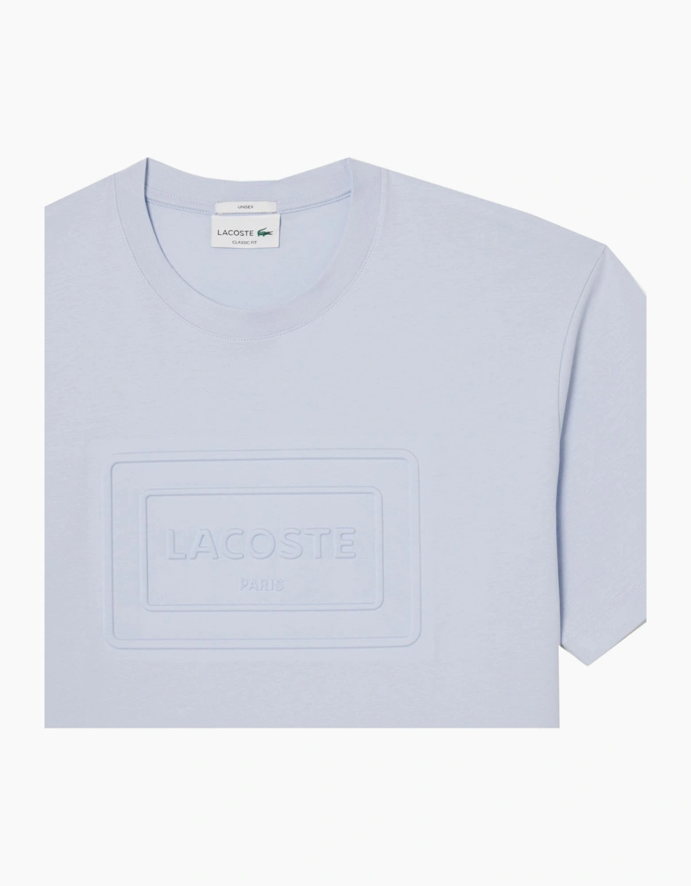 Lacoste Men's Sky Blue Embossed T-shirt