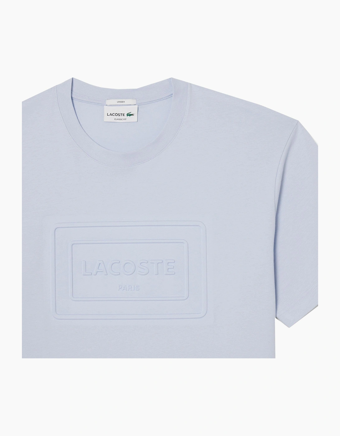 Lacoste Men's Sky Blue Embossed T-shirt