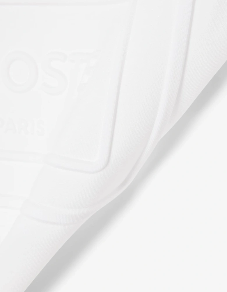 Lacoste Men's White Embossed Polo T-shirt