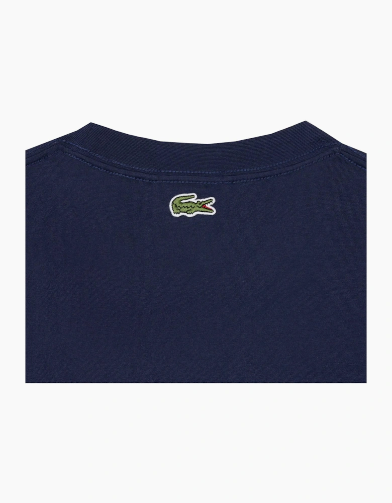Lacoste Men's Navy Embossed T-shirt