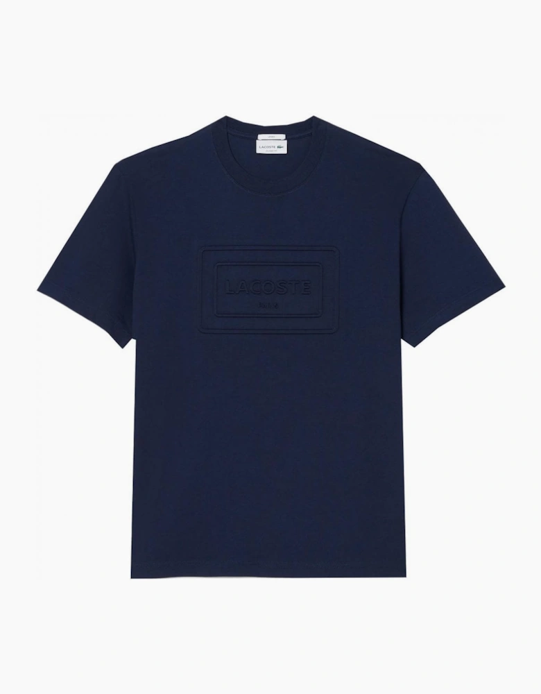 Lacoste Men's Navy Embossed T-shirt