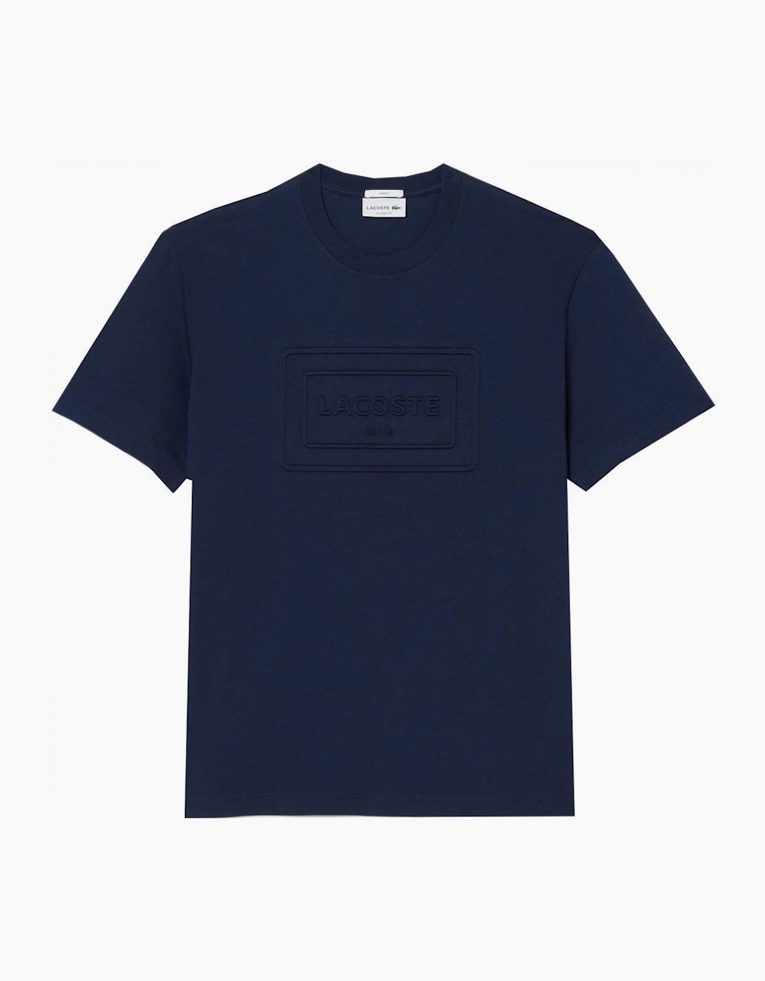 Lacoste Men's Navy Embossed T-shirt, 5 of 4