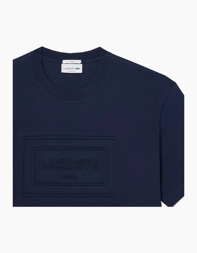 Lacoste Men's Navy Embossed T-shirt