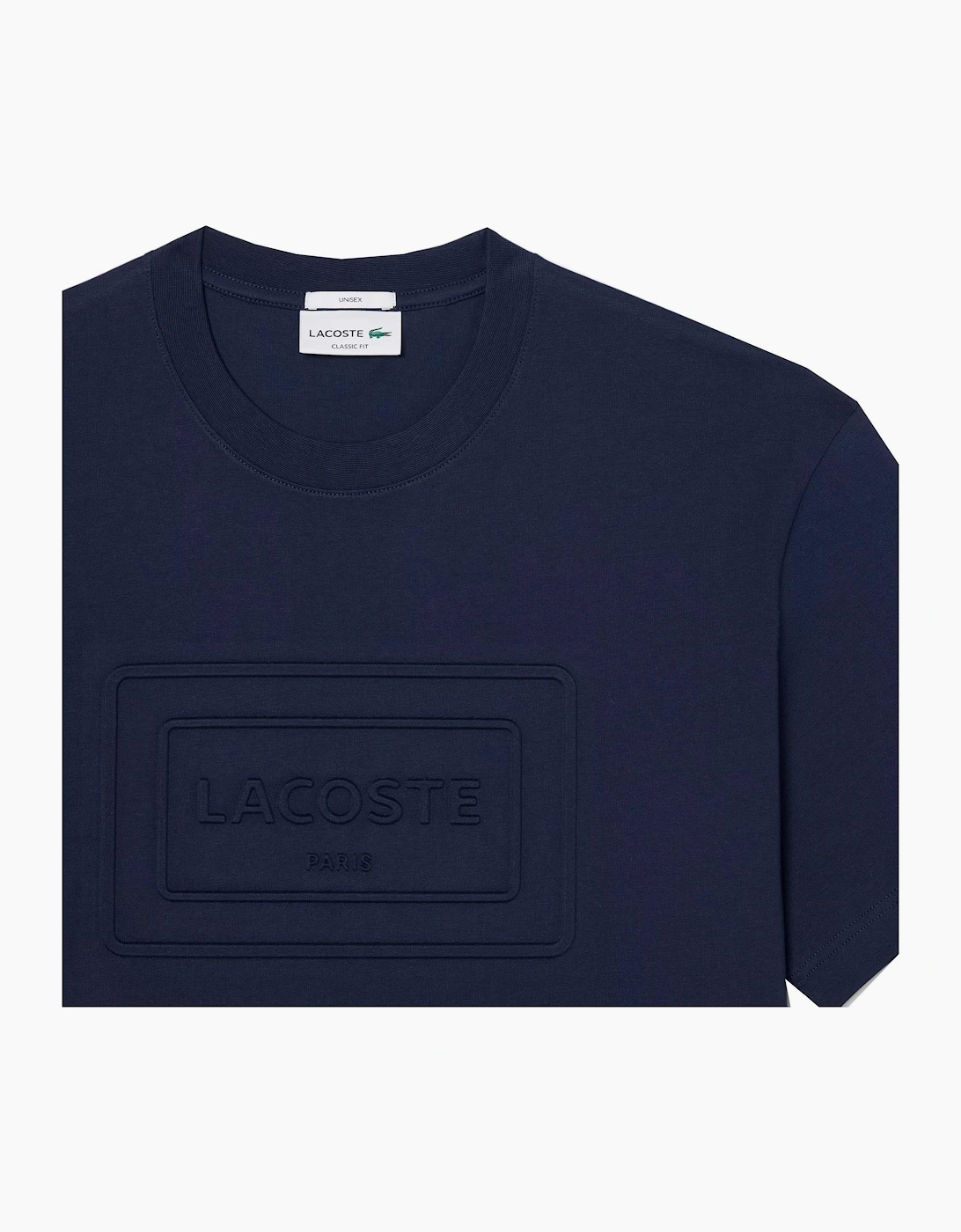 Lacoste Men's Navy Embossed T-shirt