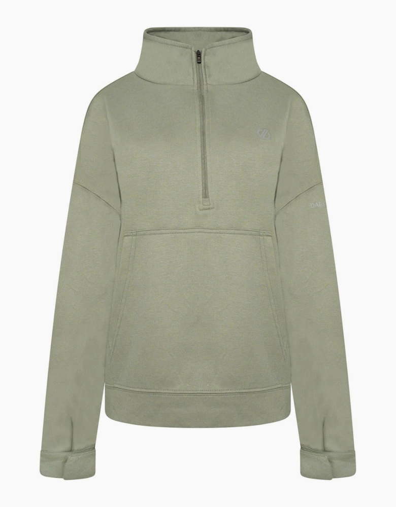 Zip Neck Relaxed Fit Sweatshirt