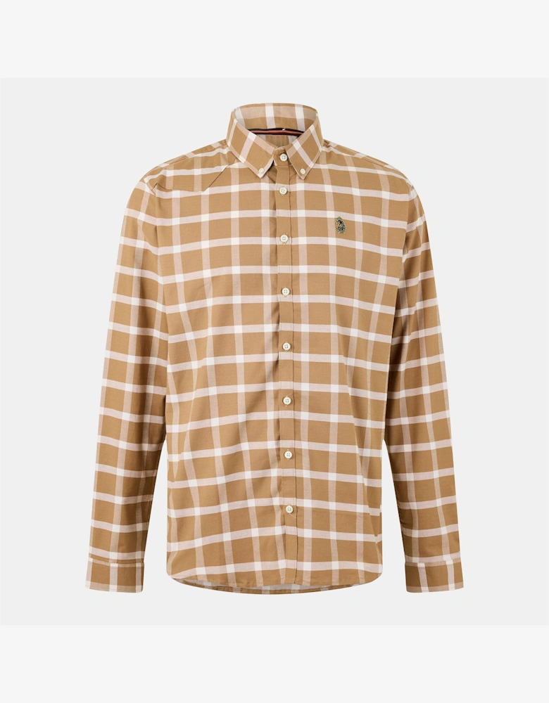 Regular Fit Long Sleeve Button Down Collar Shirt