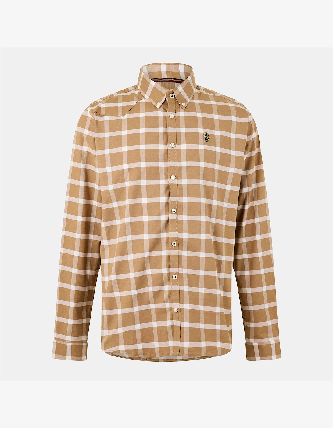 Regular Fit Long Sleeve Button Down Collar Shirt, 3 of 2