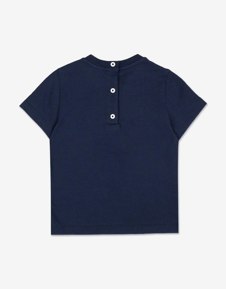 Fendi Baby Boys Logo T-Shirt in Navy