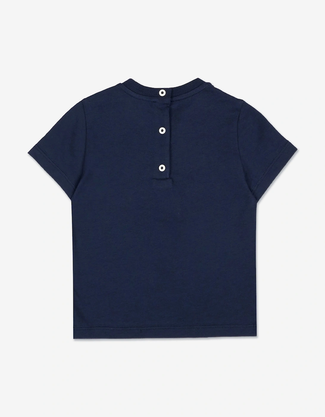 Fendi Baby Boys Logo T-Shirt in Navy
