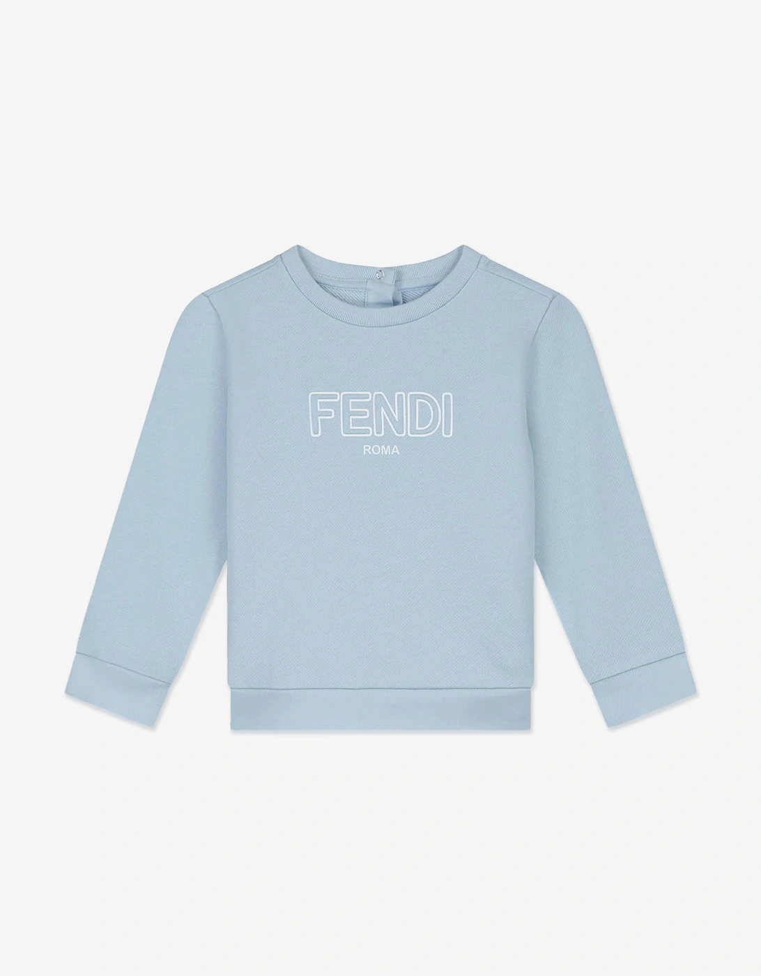 Fendi Baby Boys Logo Sweatshirt in Blue