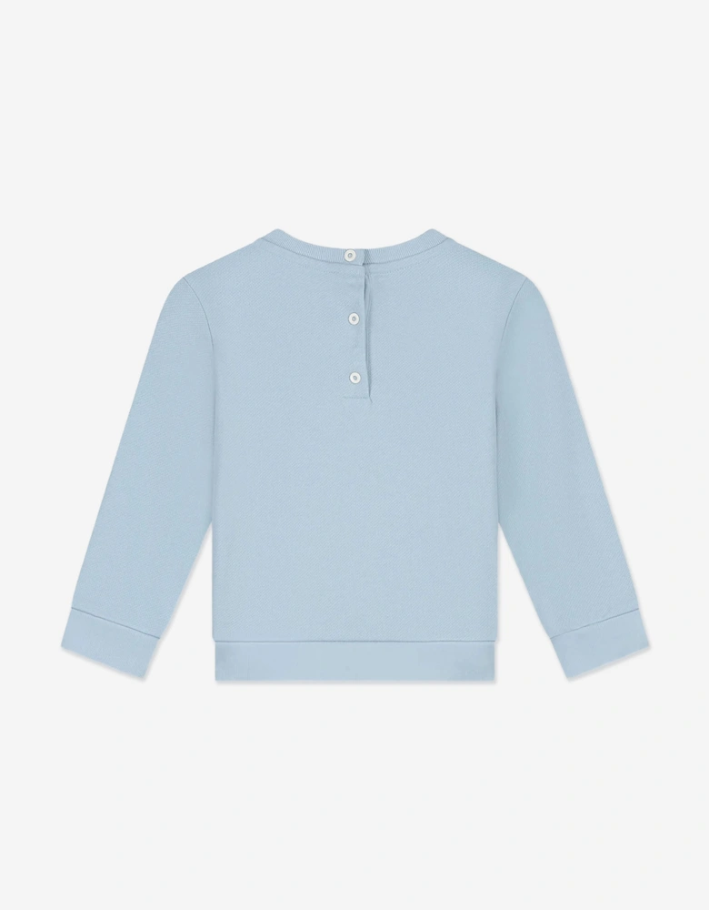 Fendi Baby Boys Logo Sweatshirt in Blue