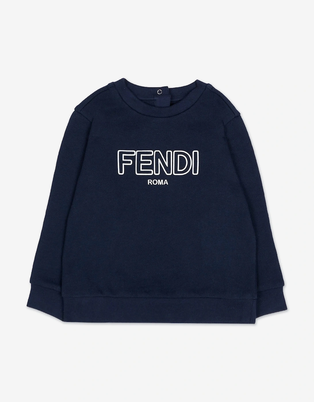 Fendi Baby Boys Logo Sweatshirt in Navy