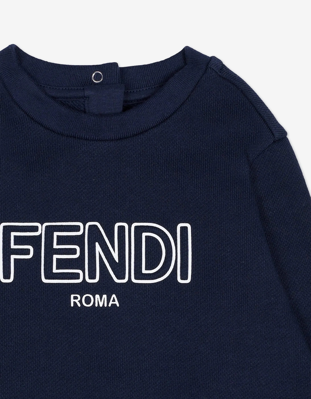 Fendi Baby Boys Logo Sweatshirt in Navy