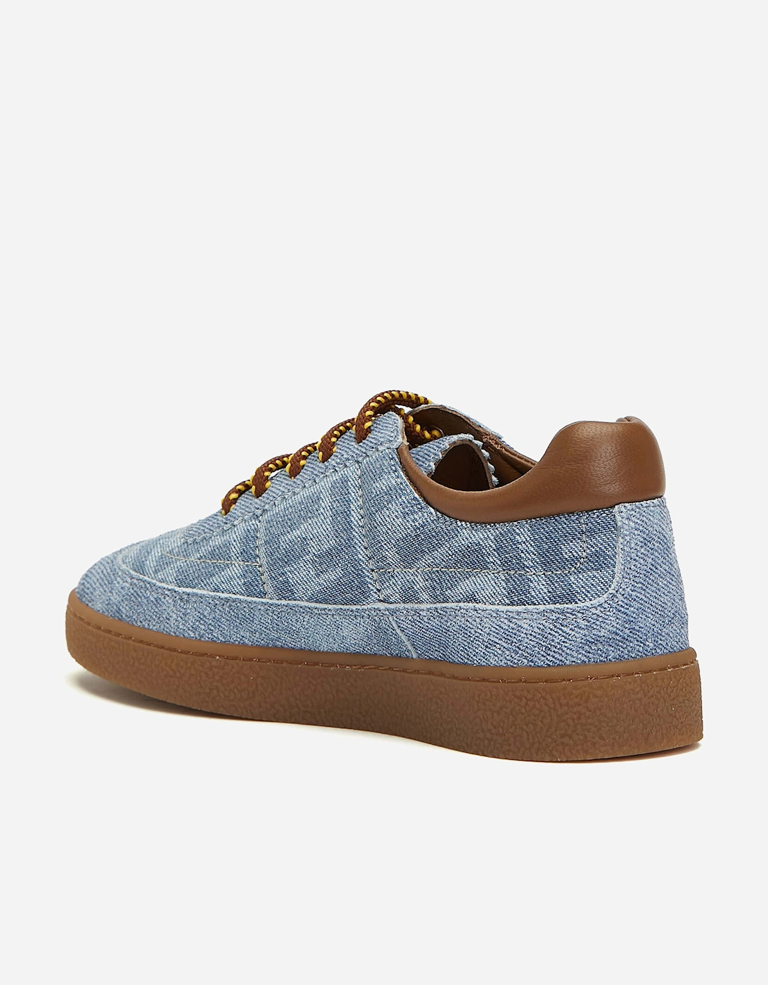 Fendi Kids Leather Logo Trainers in Blue