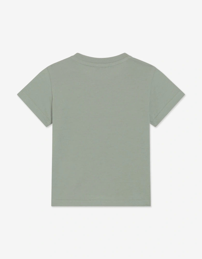 Dolce & Gabbana Baby Boys Embroidered Logo T-Shirt in Green
