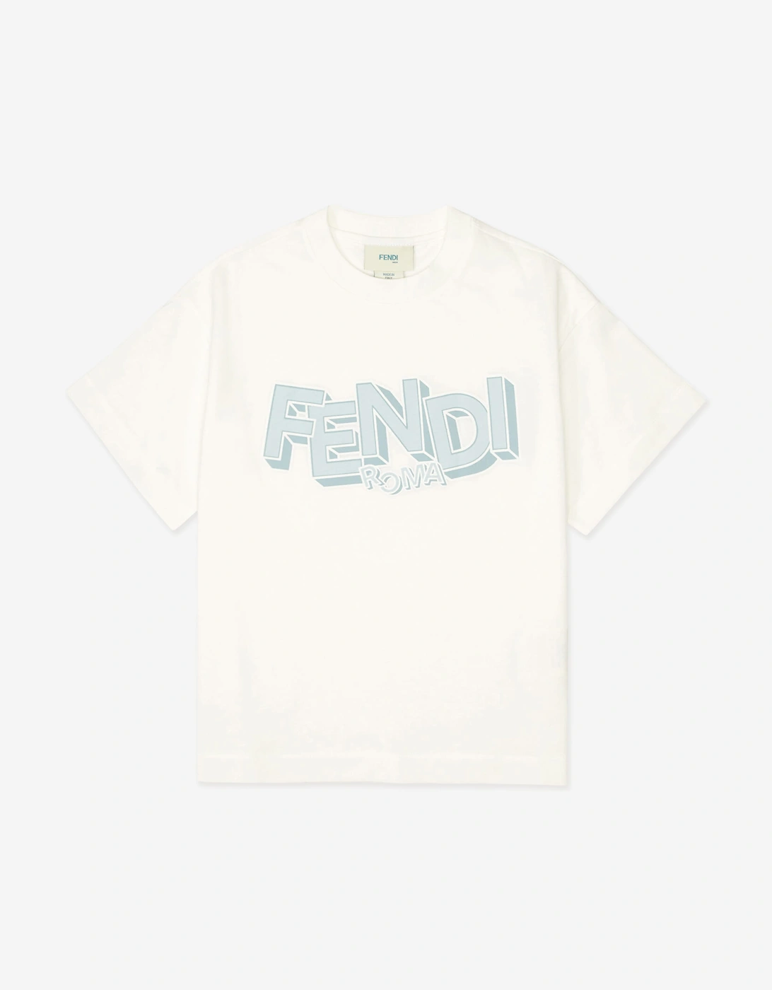 Fendi Boys Logo T-Shirt in White
