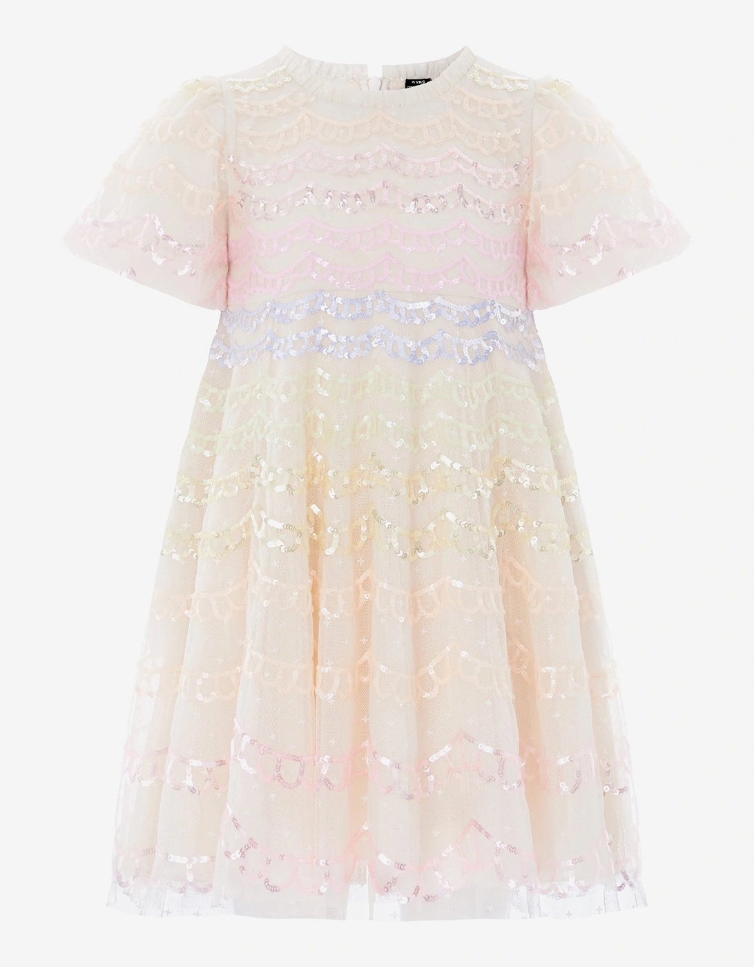 Needle & Thread Girls Ombre Scallop Dress in Multicolour, 5 of 4