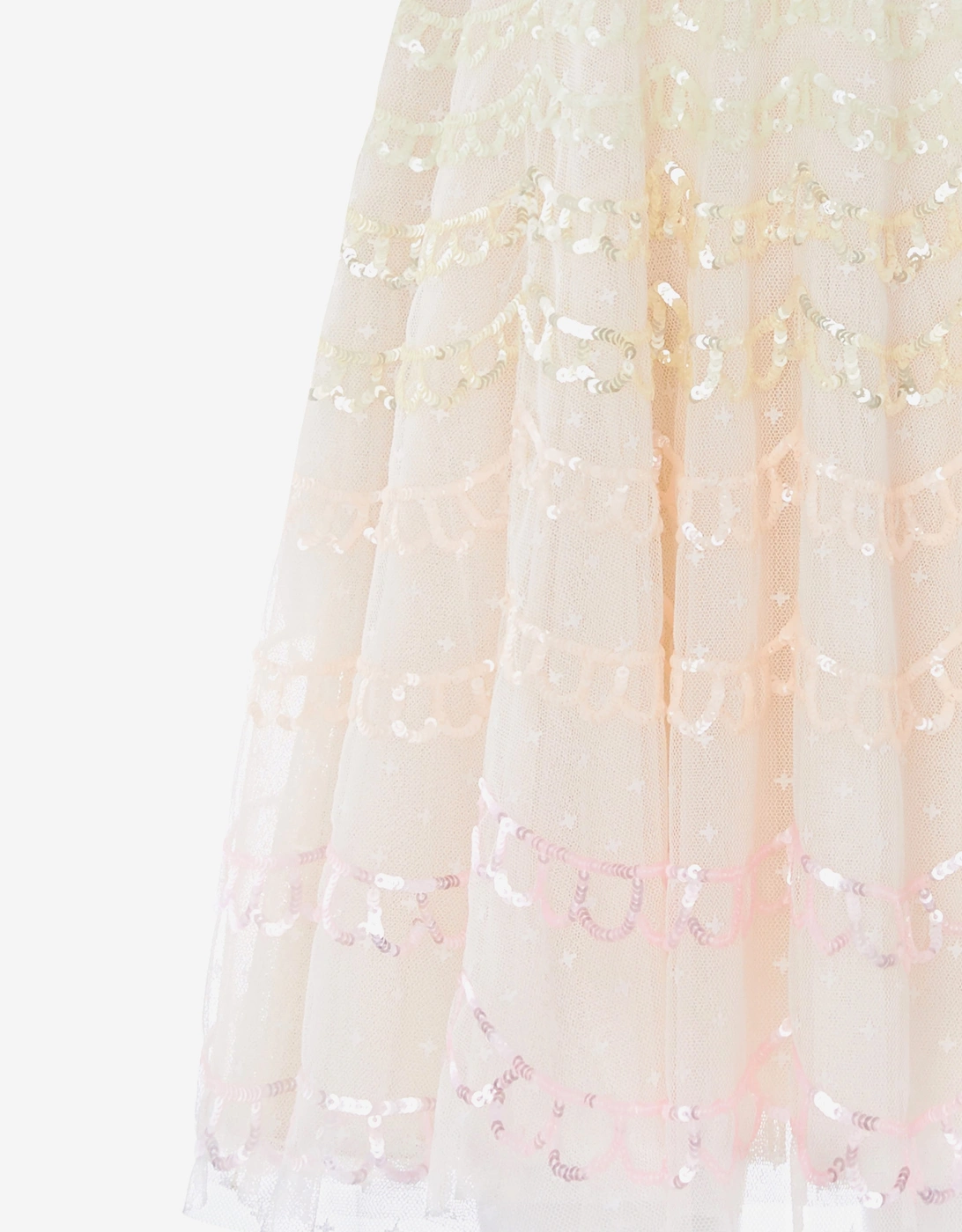 Needle & Thread Girls Ombre Scallop Dress in Multicolour