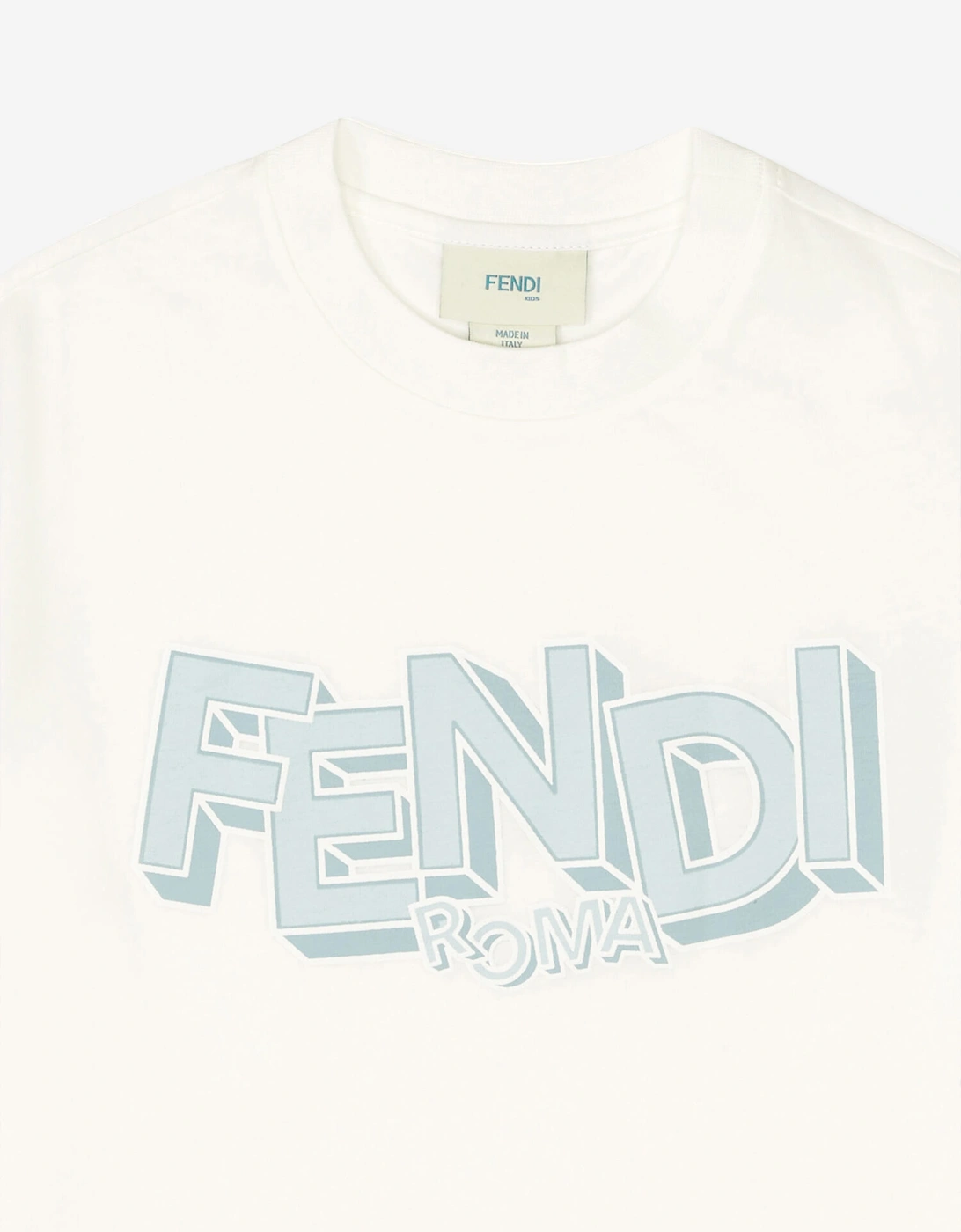Fendi Boys Logo T-Shirt in White
