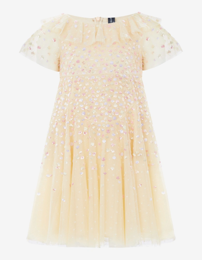 Needle & Thread Girls Candy Dot Dress in Yellow