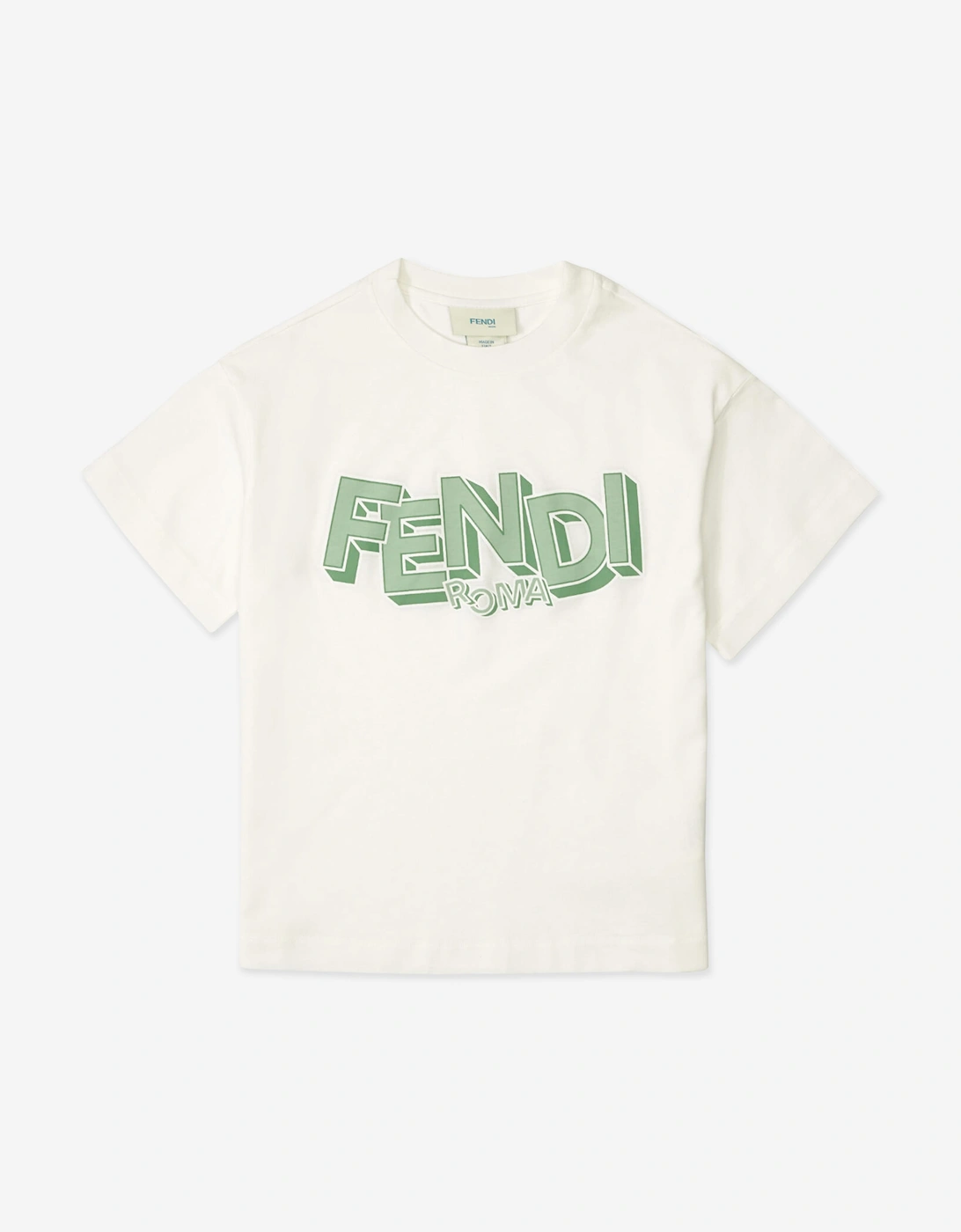 Fendi Boys Logo T-Shirt in White