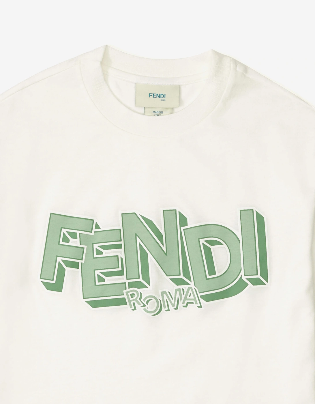 Fendi Boys Logo T-Shirt in White