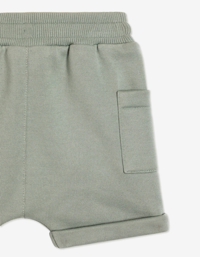 Dolce & Gabbana Baby Boys Embroidered Logo Shorts in Green