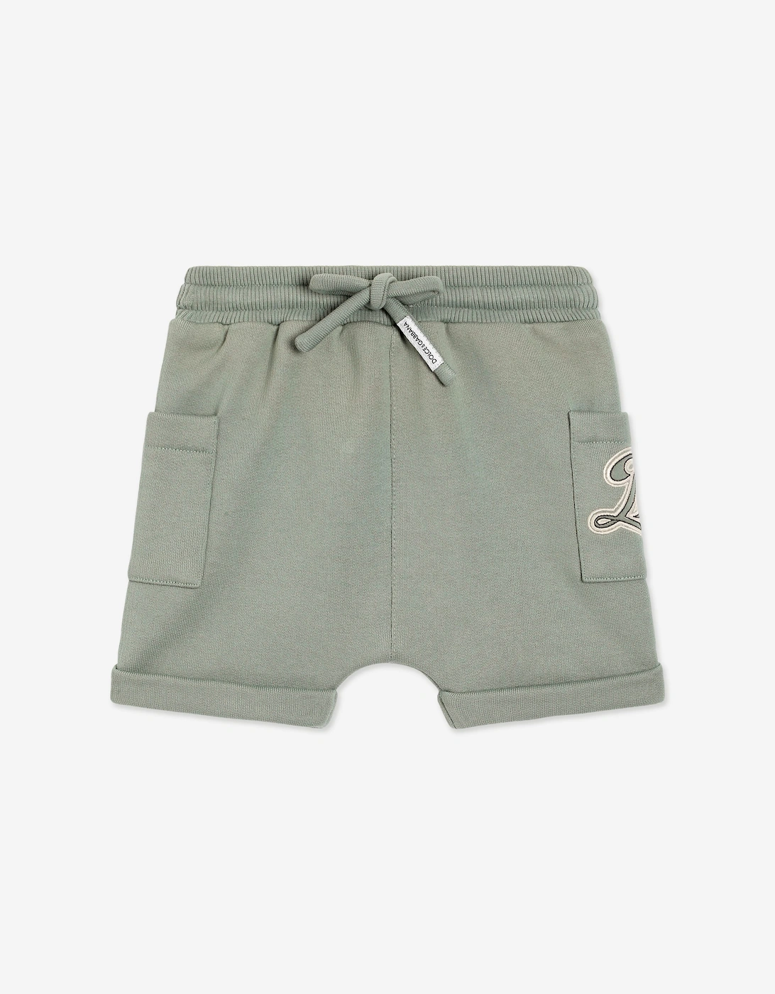 Dolce & Gabbana Baby Boys Embroidered Logo Shorts in Green