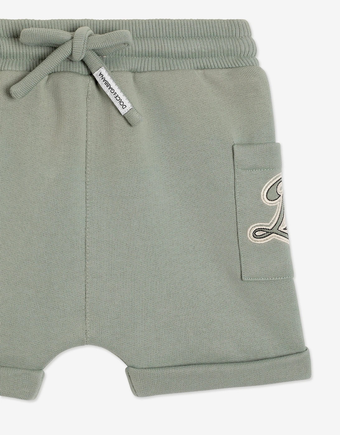 Dolce & Gabbana Baby Boys Embroidered Logo Shorts in Green
