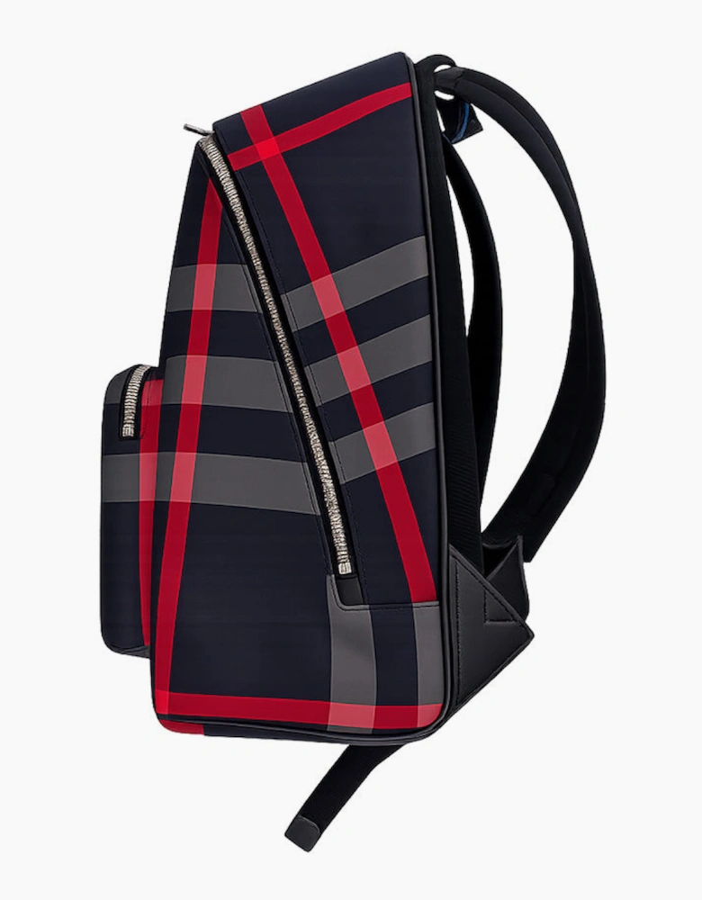 Burberry Jeff Mens Nylon Backpack - Navy Grey
