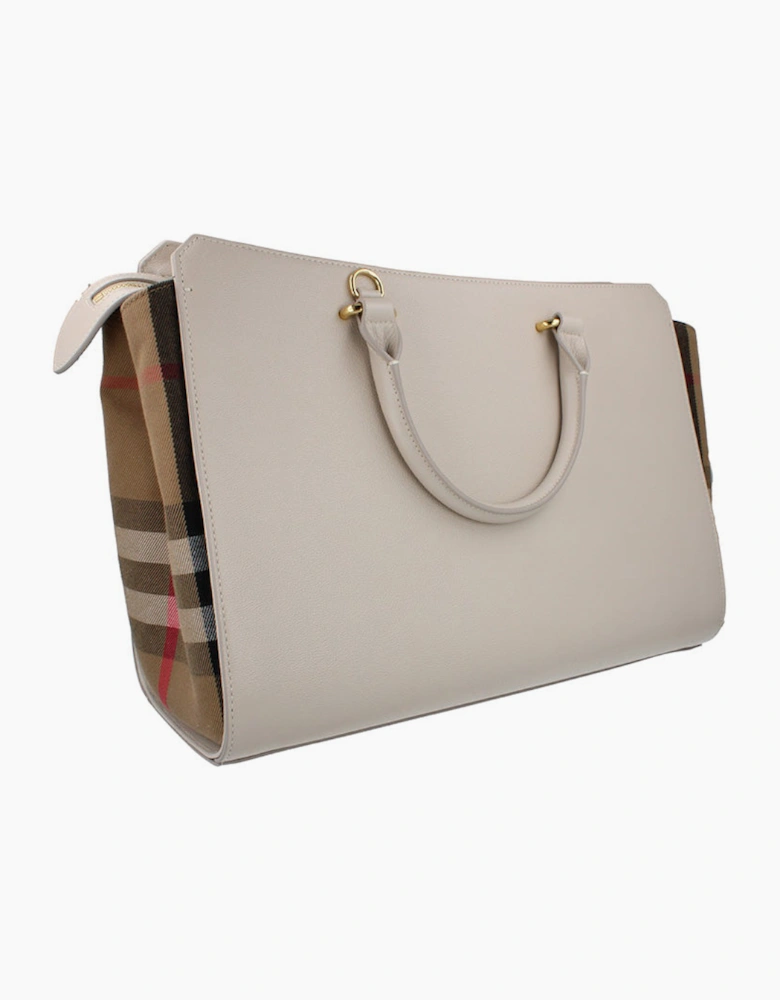 Burberry Banwell Medium Leather Handbag - Limestone