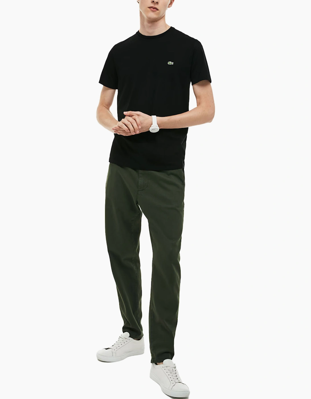 Lacoste Mens T Shirts TH6709 Crew Neck Top