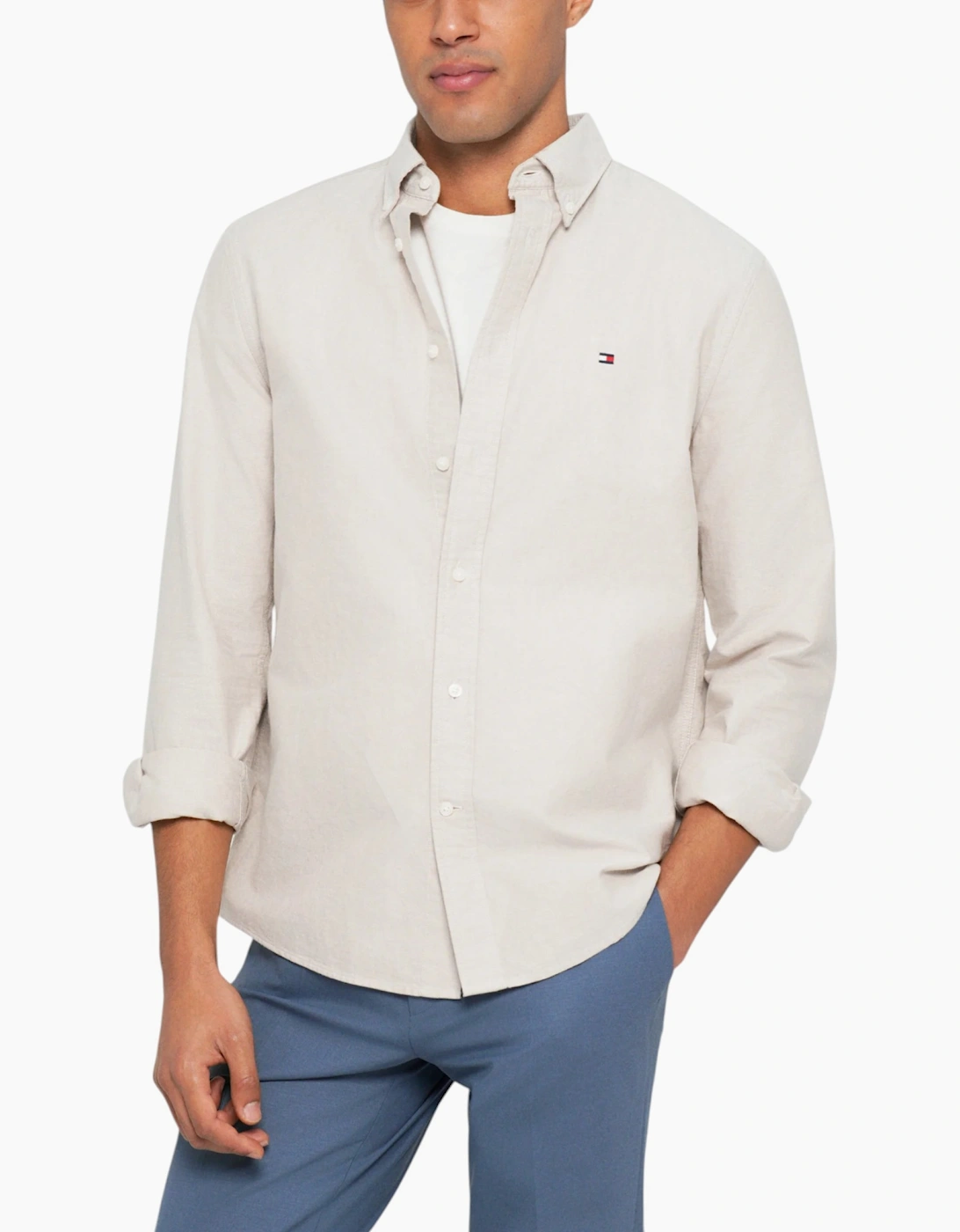 TOMMY HILFIGER Mens Shirts Cotton Formal Top