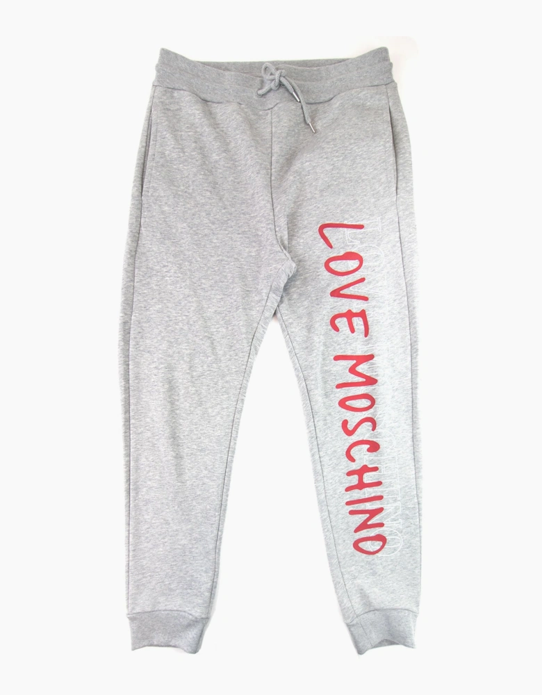 Love Moschino Overlap Script Logo Sweatpants Grey