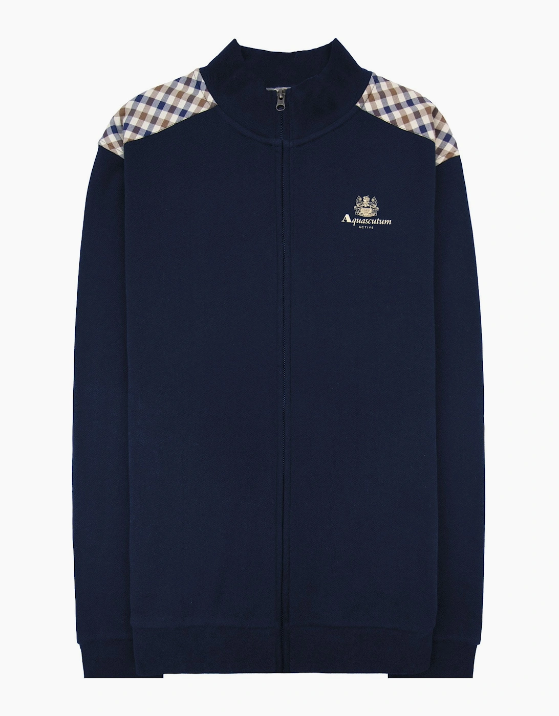 Aquascutum Cc Shoulder Fz Fleece Funnel Neck Navy 11