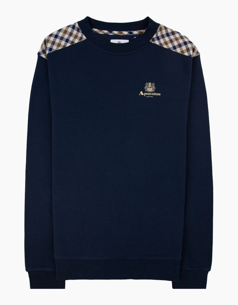 Aquascutum Cc Shoulder Crewneck Fleece Navy 11