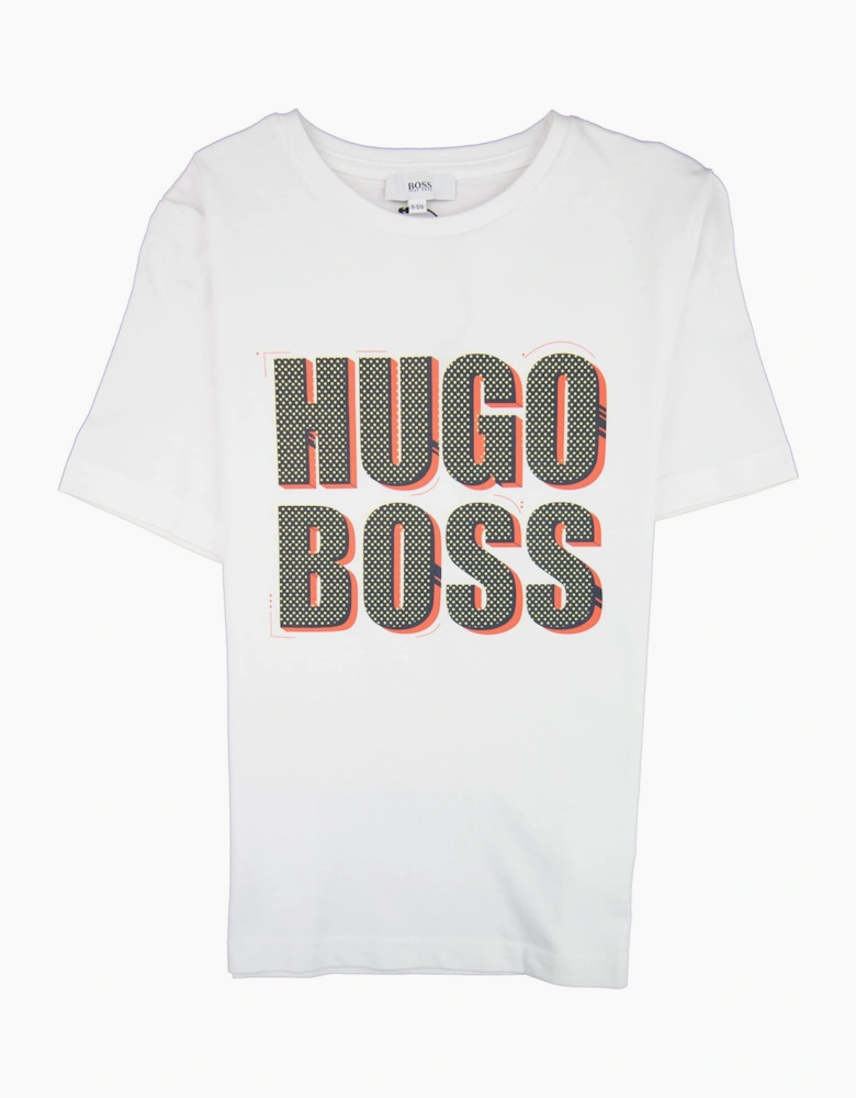 Hugo Boss Kids Polka Dot Logo T-shirt White