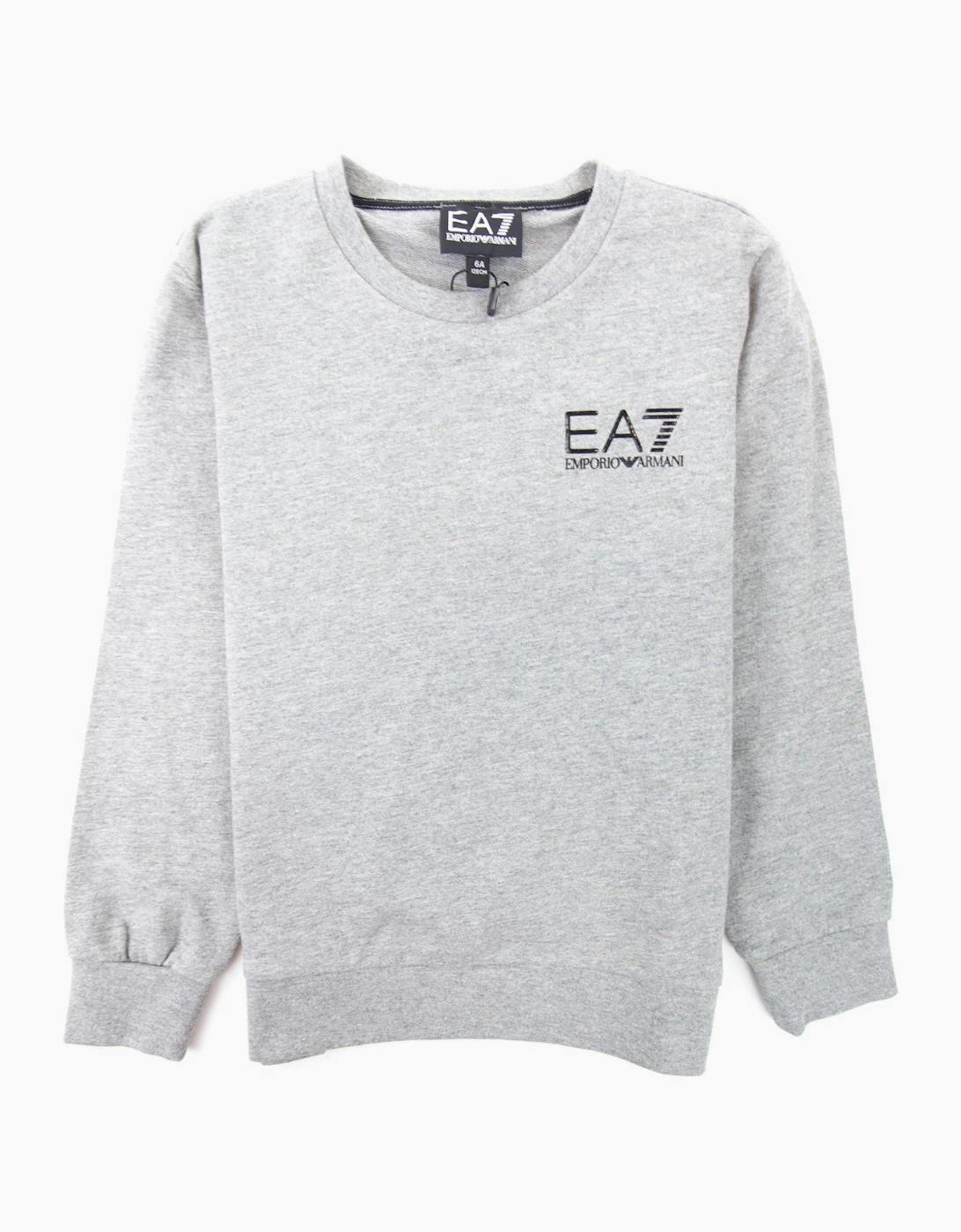 EA7 Junior Chest Logo Sweatshirt Grey, 3 of 2