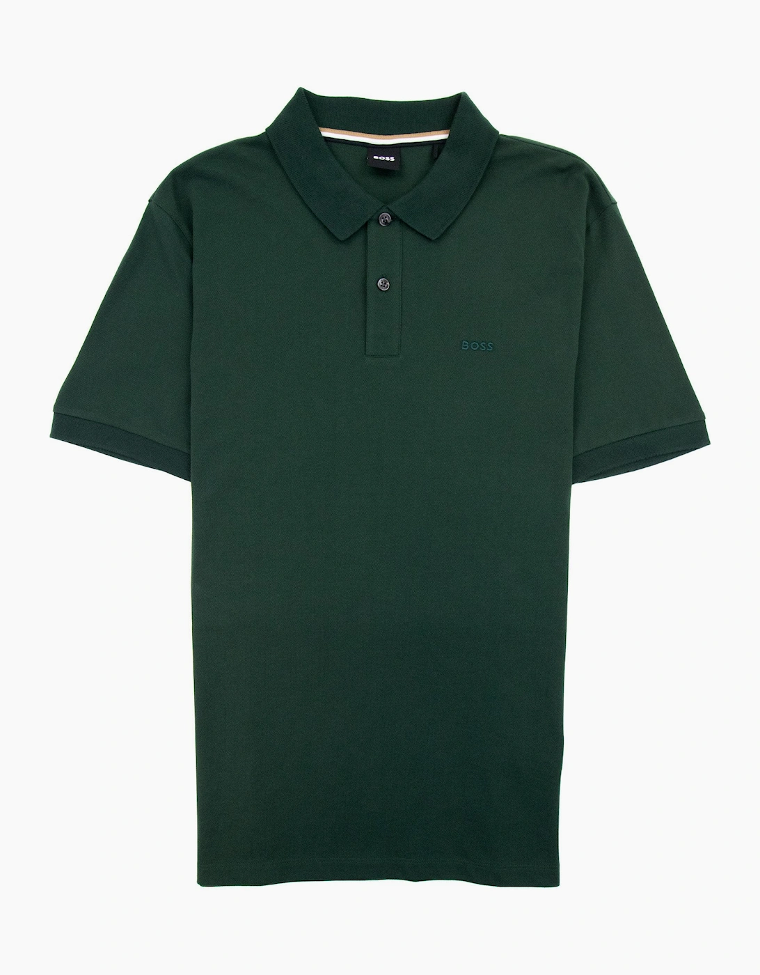 Boss Men's Hugo Boss Pallas Embroidered Logo S/s Polo Dark Green 350
