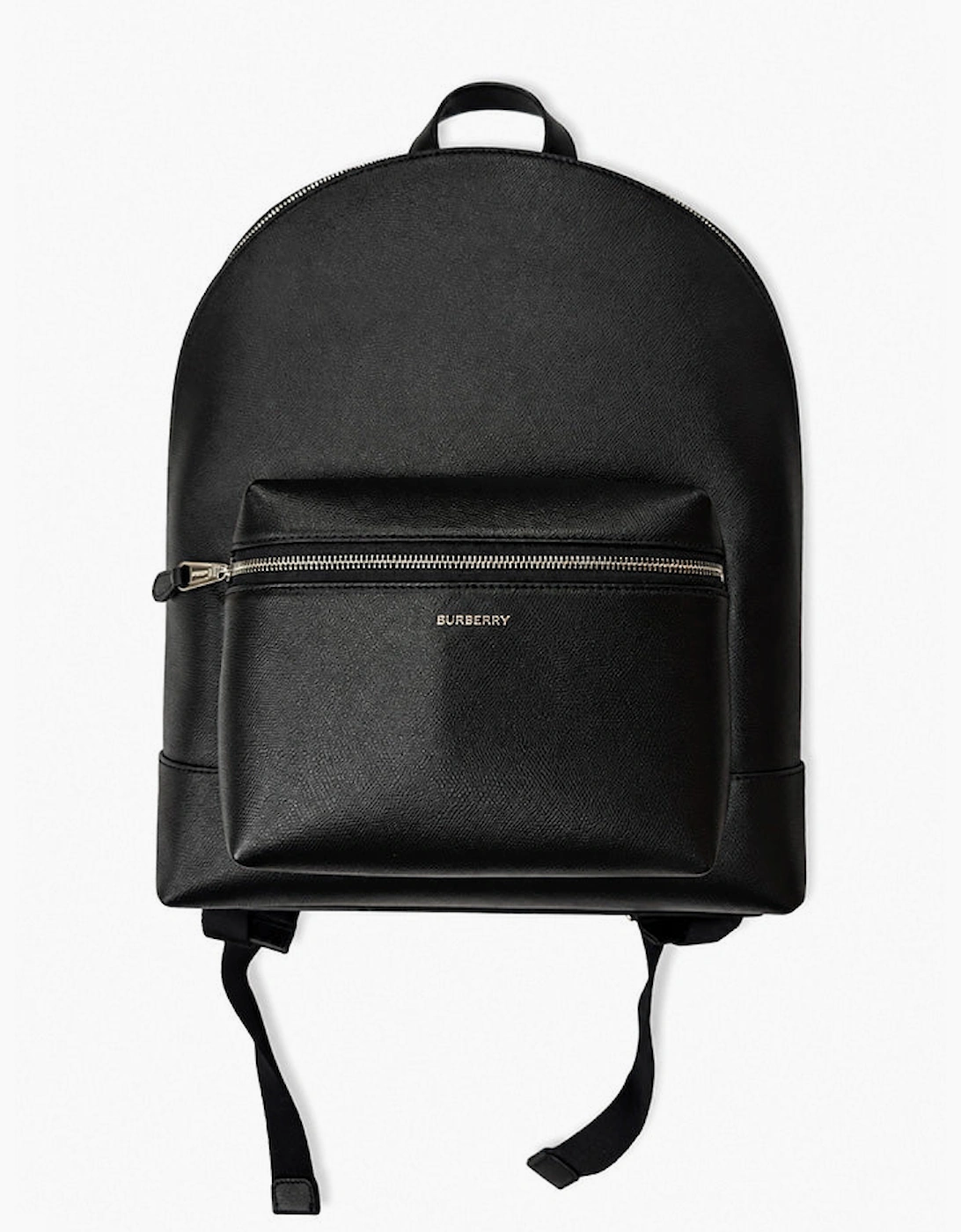 Burberry Jeff Mens Leather Backpack -  Black Grain