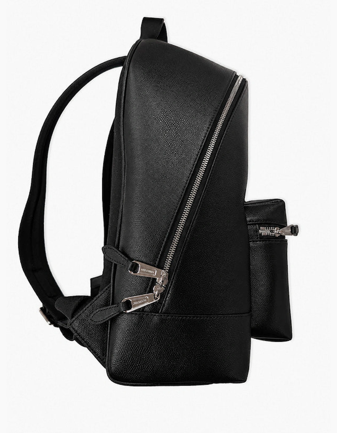 Burberry Jeff Mens Leather Backpack -  Black Grain
